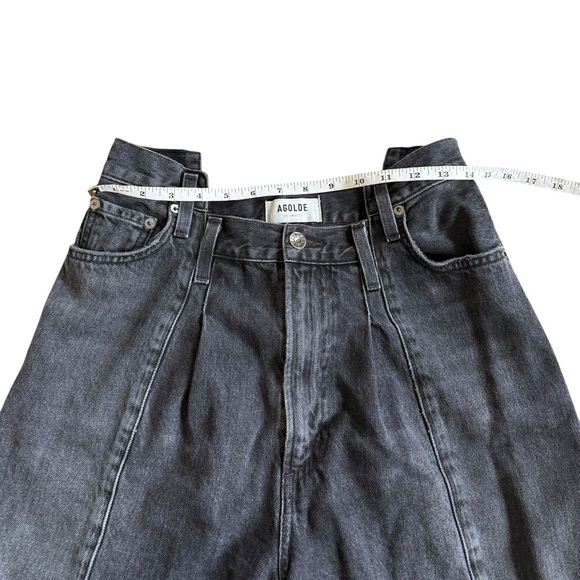 Agolde Pieced Angled Shorts in Shambles - Picture 5 of 8